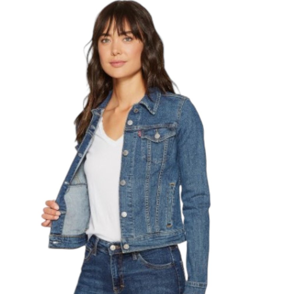 EUC Levi's Dark Wash Original Trucker Jean Denim Jacket - Picture 3 of 12